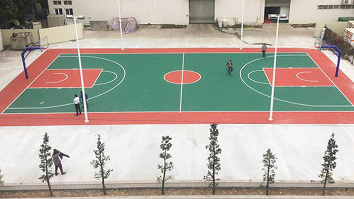 彩色籃球場(chǎng)造價(jià)低