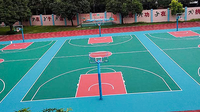 彩色籃球場(chǎng)造價(jià)低